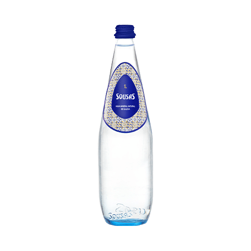 Still Sousas Water in 1L Glass screw-top bottle